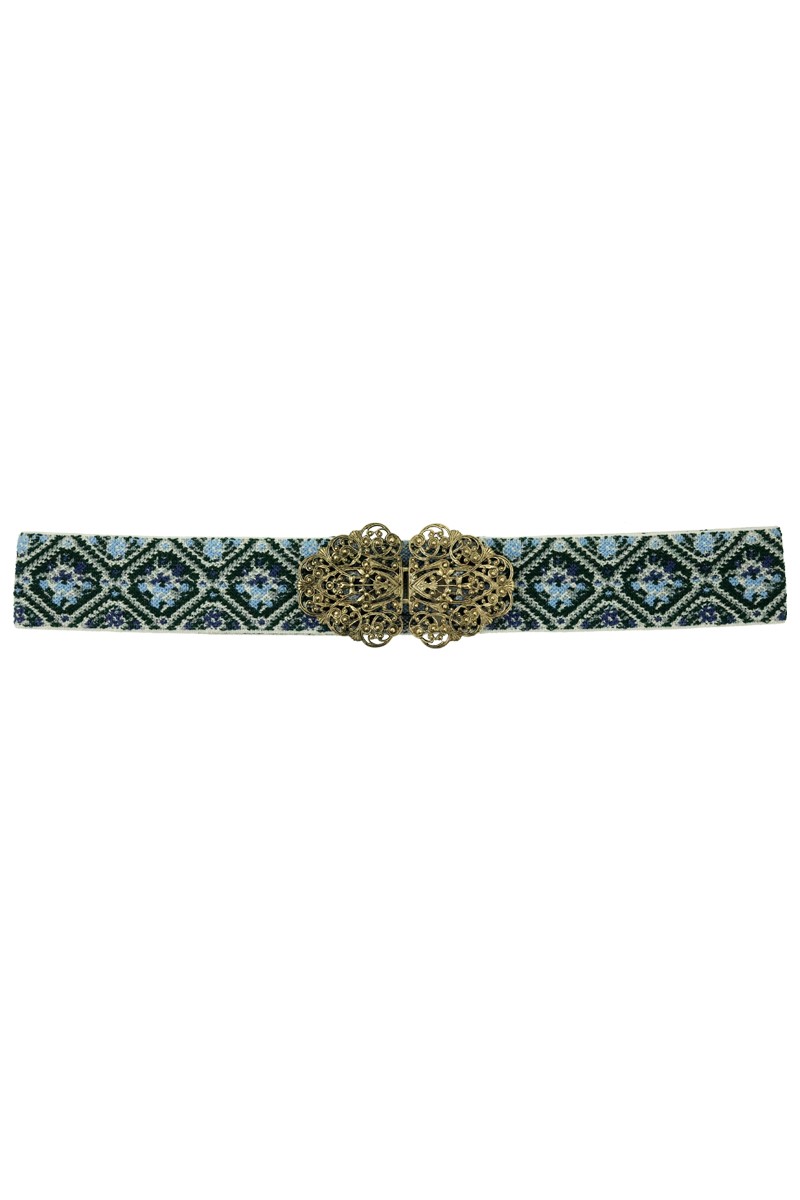 Traditional belt Ella blue gold
