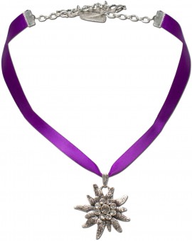 Satin Necklace Marlene, Purple