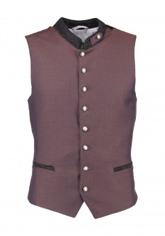Traditional vest Julian in red-brown
