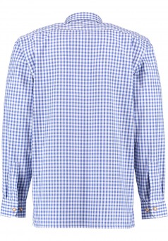 Traditional Shirt Bertl mid blue-chequered