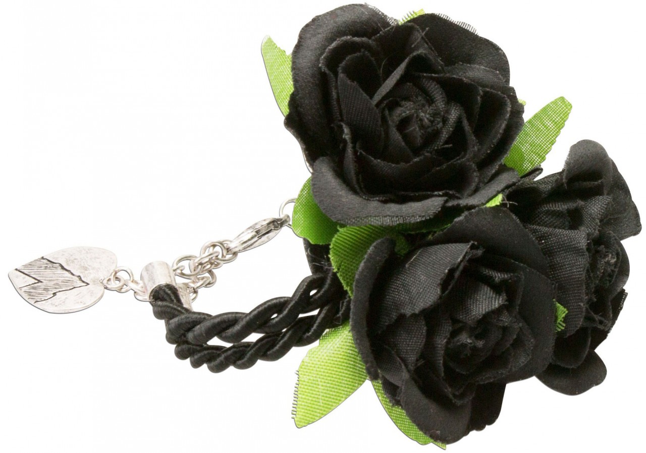 Blüten-Armband Celina schwarz
