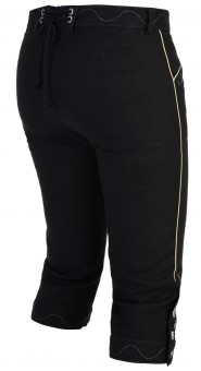 Tradycyjne spodnie Nauen czarno-kremowe