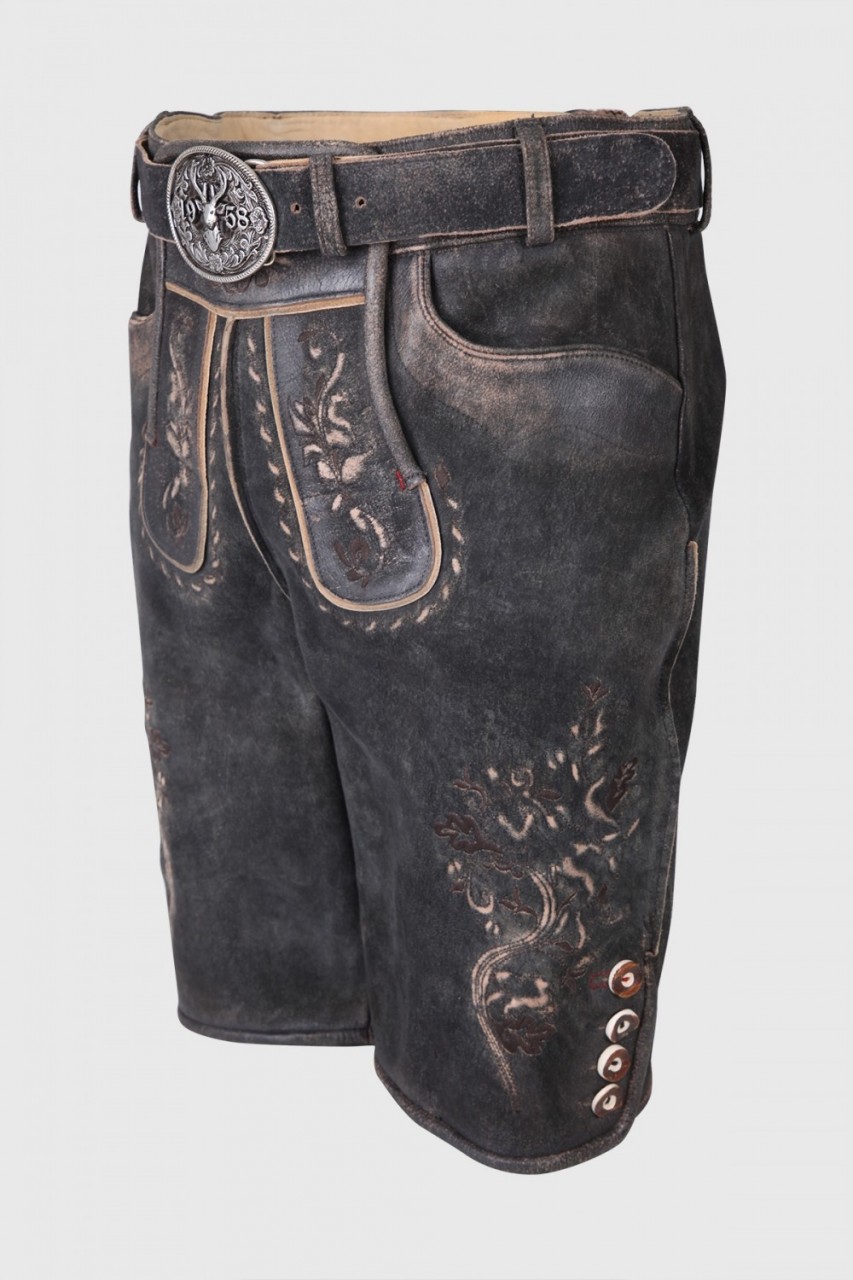 Preview: Leather pants Matthias dark brown