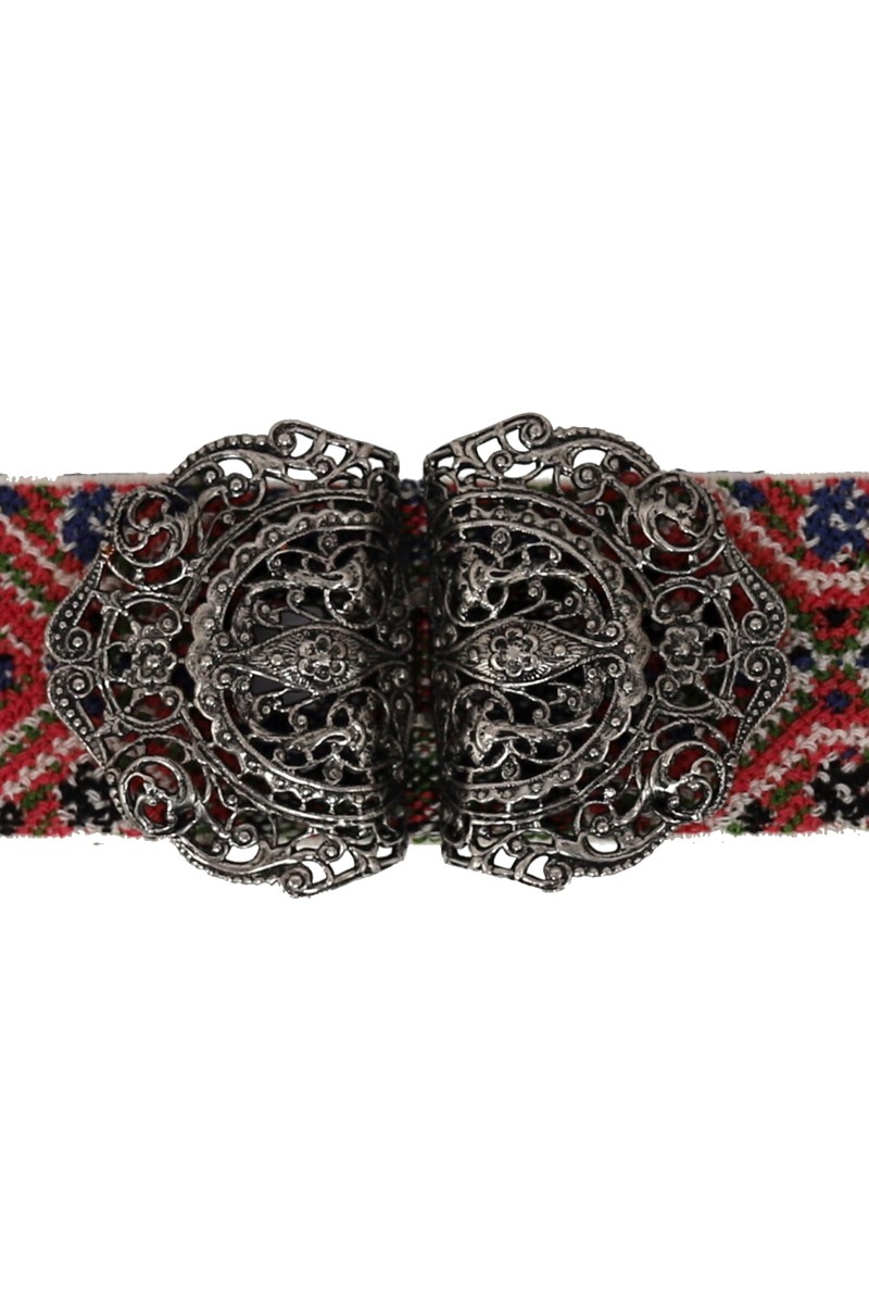 Traditional belt Ewa red silver