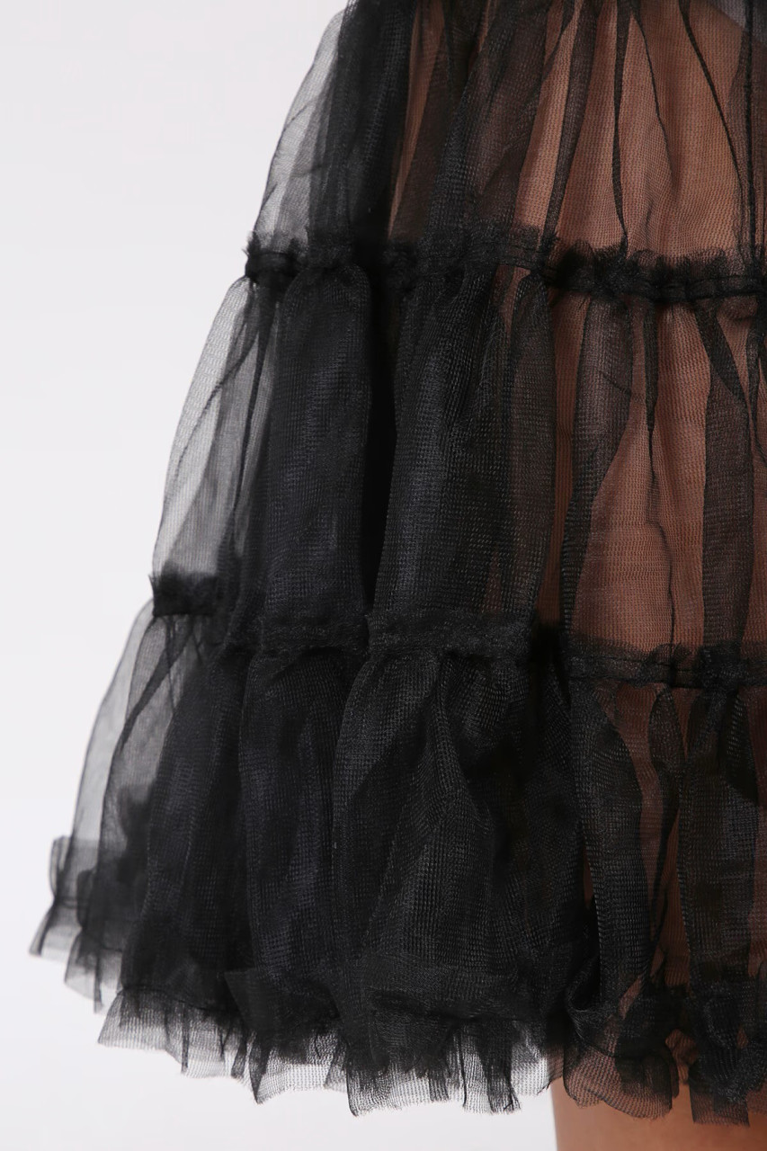 Petticoat in zwart 50cm