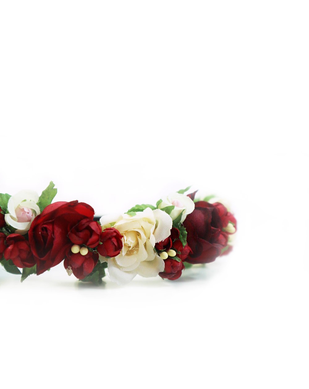 Rosebuds Headband red-off-white