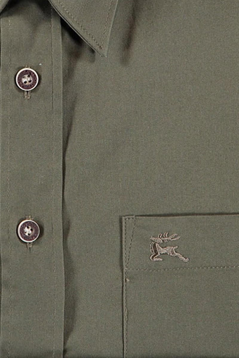 Vorschau: Herrenhemd Luisl olivgrün langarm