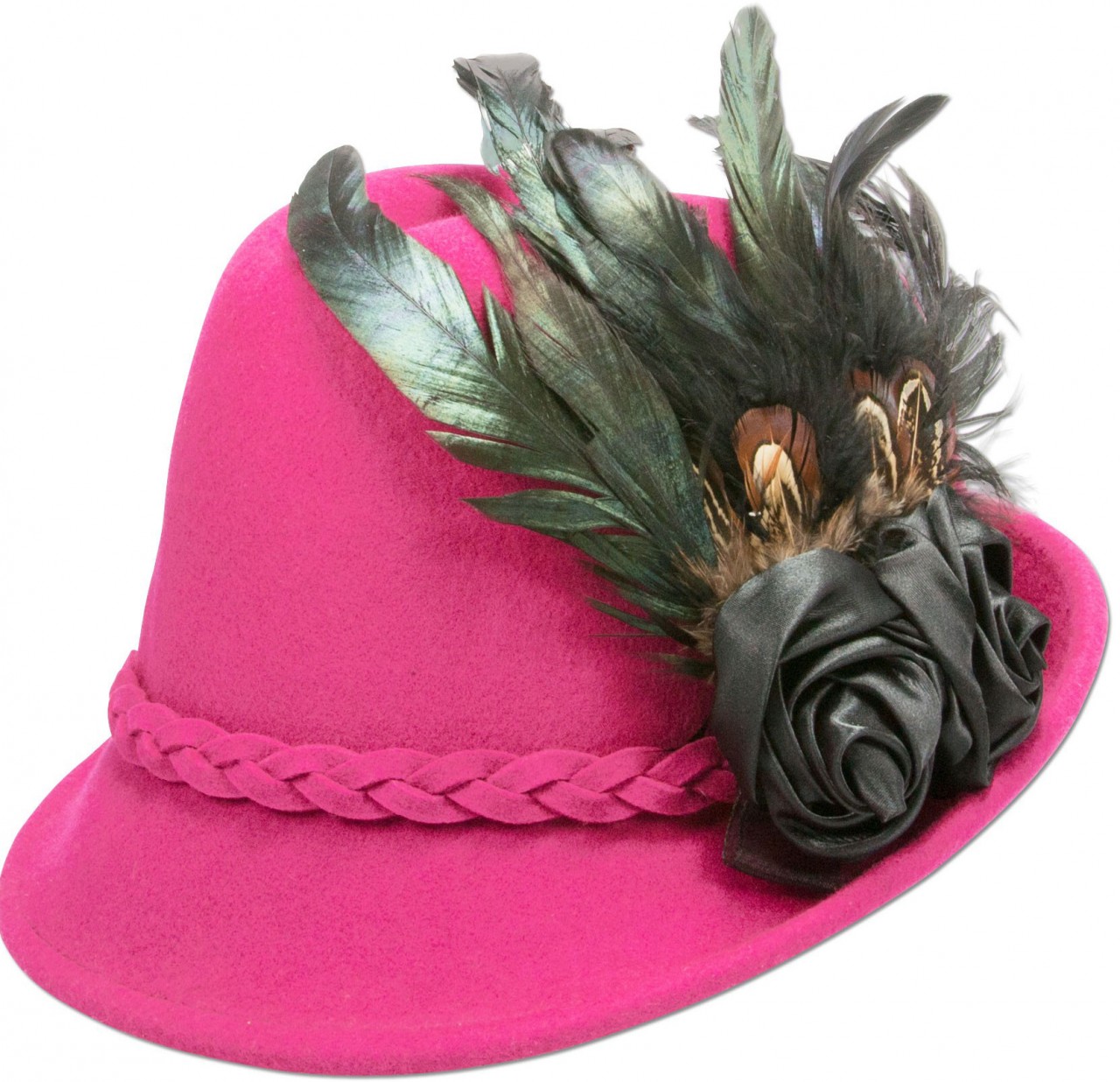 Filcowa czapka Rosalie różowa