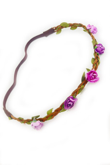 Filigree Hairband with small purple Flowers