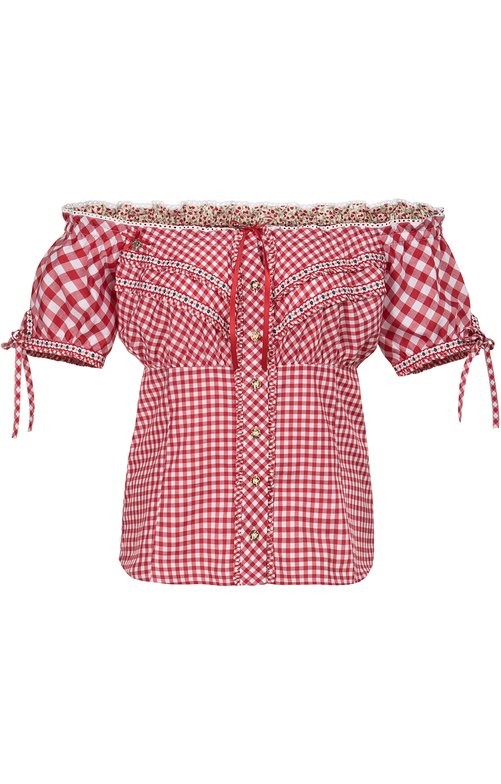 Podgląd: Trachtenowa bluzka Clio w kolorze czerwonym