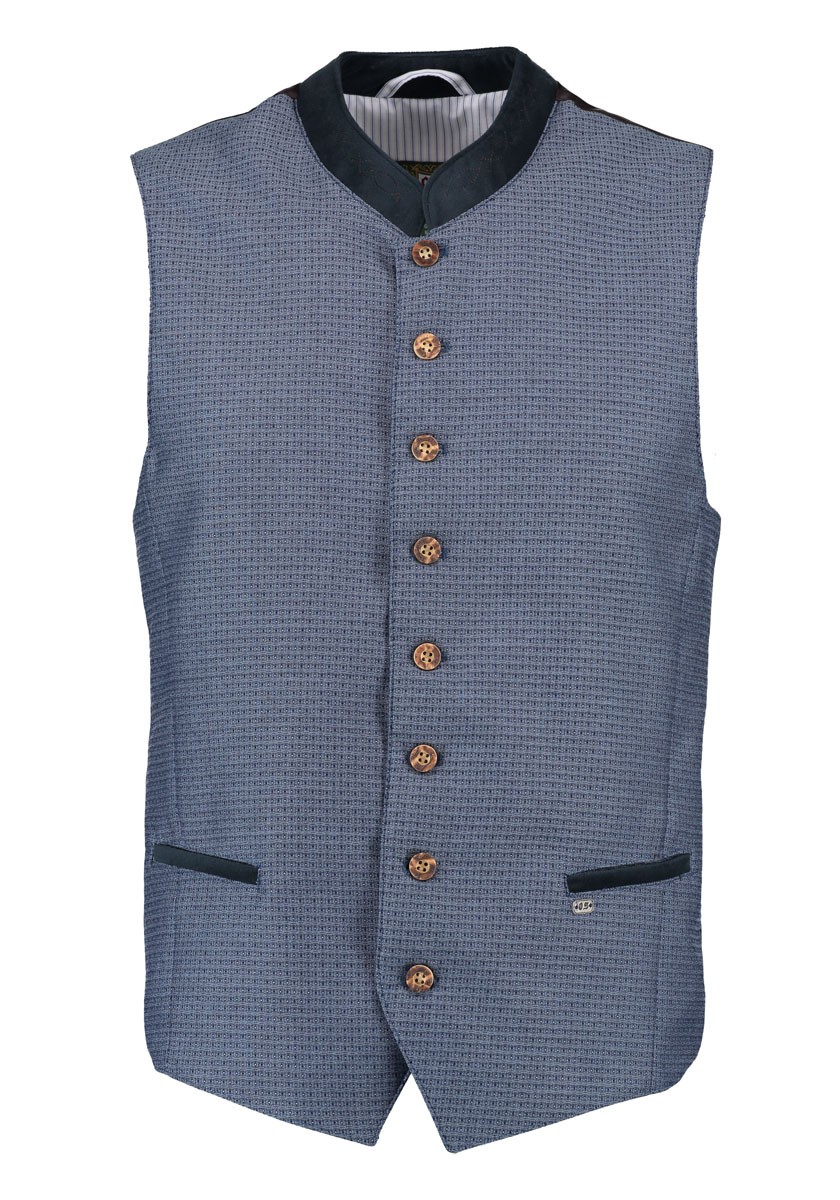 Traditional vest Lazlo in blue