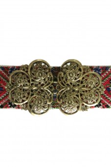 Ceinture traditionnel Isa rouge or