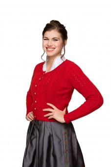 Tradycyjny sweter Liz czerwony