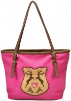 Preview: Traditional Handbag with Deer Emblem, Pink