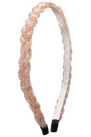 Anteprima: Perlen-Haarreif Flechtoptik champagner