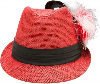 Trachten Straw Hat, Red