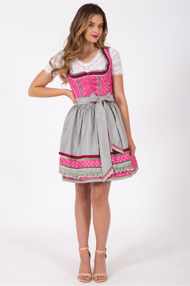 Preview: Dirndl Wildberry Bomb pink 60 cm