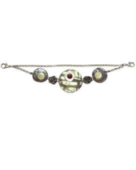 Ladies Charivari Chain, mother-of-pearl roses