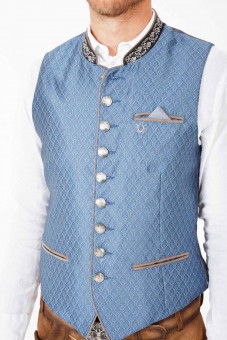 Traditional vest Elias blue