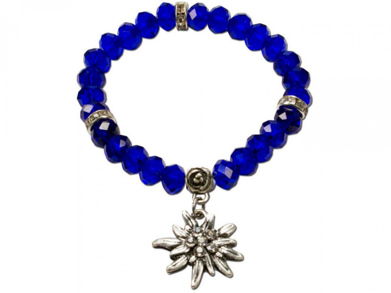 Traditional Crystal Bracelet, Edelweiß, Blue