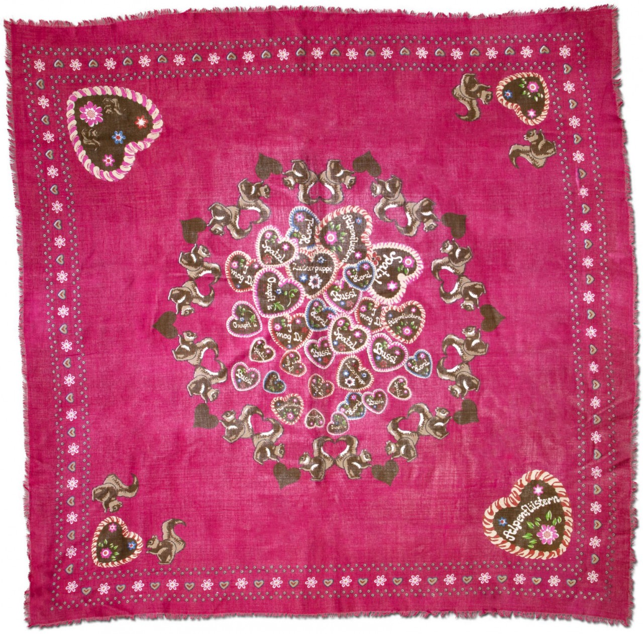 Traditionele doek peperkoek hart roze