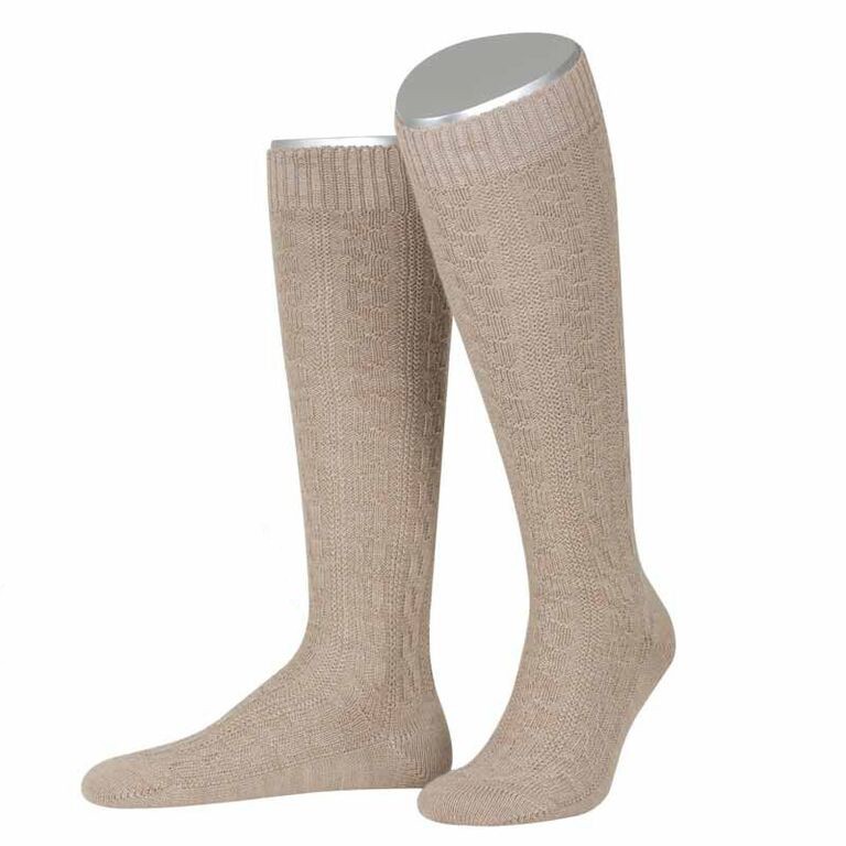 Traditional Knee Socks in beige