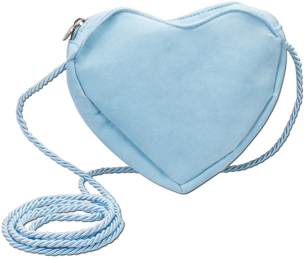 Herz Trachtentasche hellblau