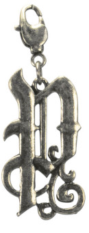 Letter P - Traditionele hanger antiek zilver