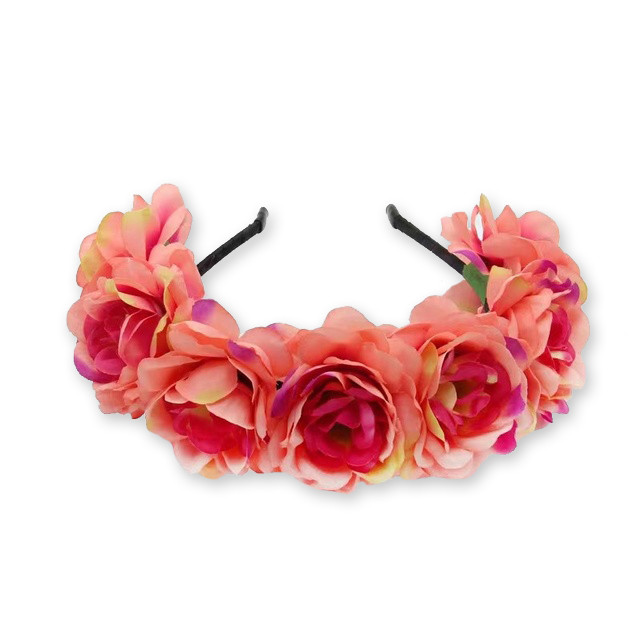 Headband with large rosé Flowers