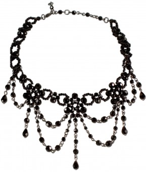 Perlenkropfkette Annabelle schwarz