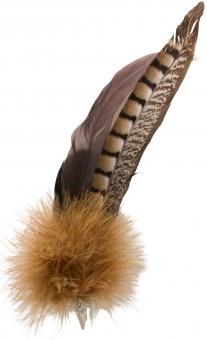 Traditional Hat Feather Pheasant Feather brown