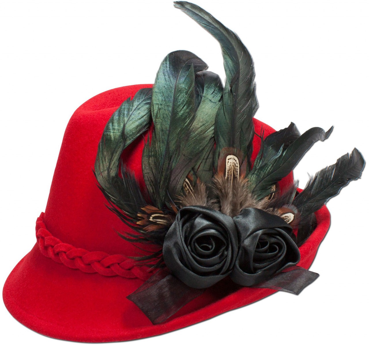 Filcowa czapka Rosalie czerwona