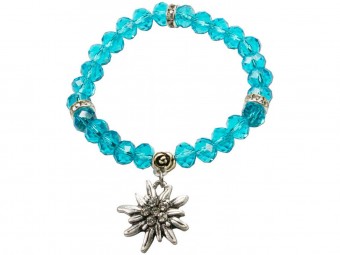 Traditional Crystal Bracelet, Edelweiß, Turquoise
