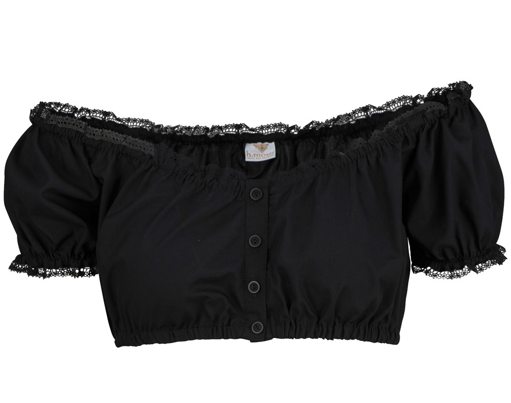 Dirndl-blouse Carmen-blouse Juanita zwart