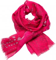 Preview: Trachten Scarf with Deer-Print, Pink
