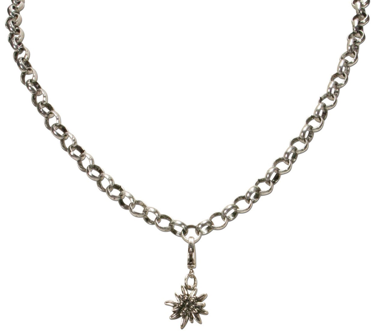 Voorvertoning: Kostuumhanger mini edelweiss antiek zilver