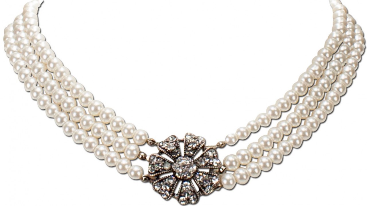 Vorschau: Perlenkette Madita cremeweiß
