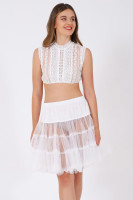 Voorvertoning: Petticoat in witte 50cm