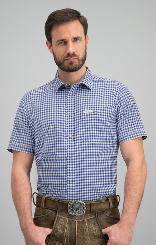 Traditioneel shirt Renko in blauw