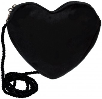 Herz Trachtentasche schwarz