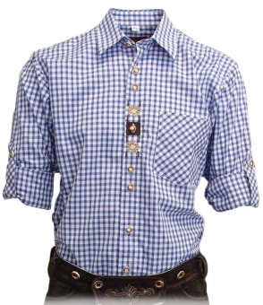 Traditioneel shirt Samwell lichtblauw