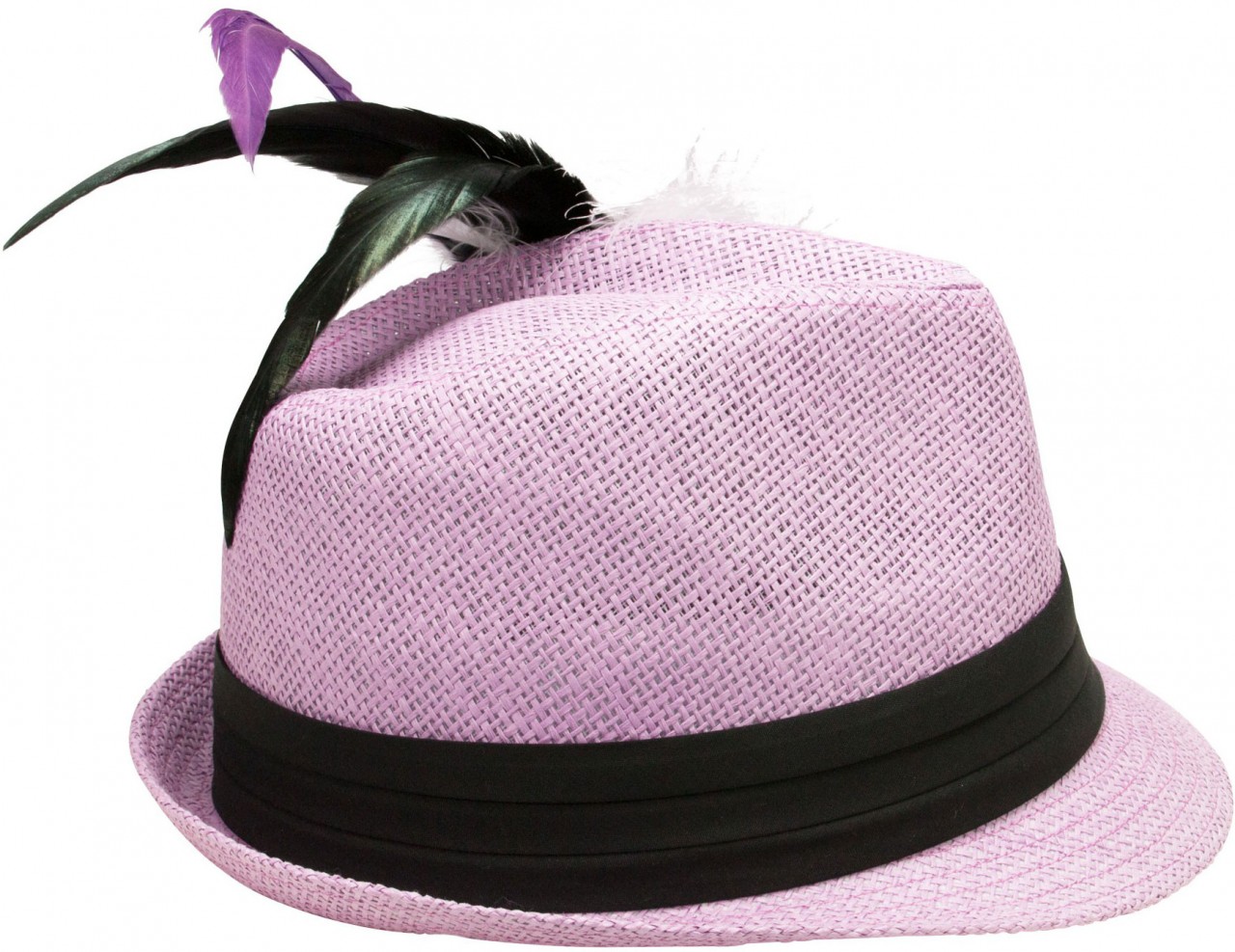 Tradycyjny liliowy słomkowy kapelusz