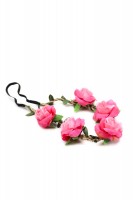 Vorschau: Haarband mit Rosen in Pink