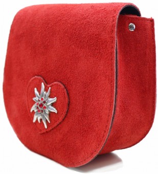 Shoulder Bag Heart-Edelweiß red