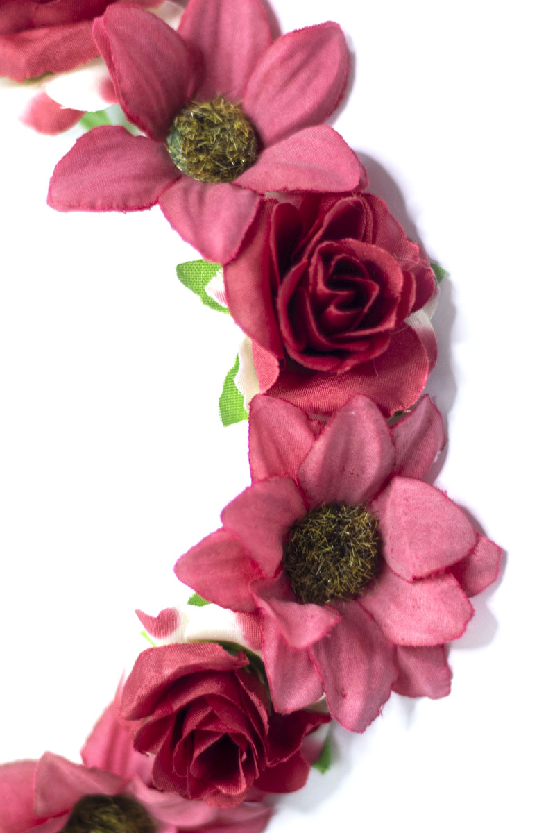 Voorvertoning: Haarband mit roten Blüten