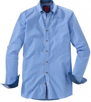 Olymp Shirt Traditional Shirt blue/white