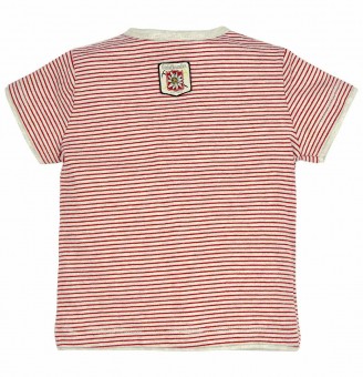 T-Shirt striped with Buttonstrip