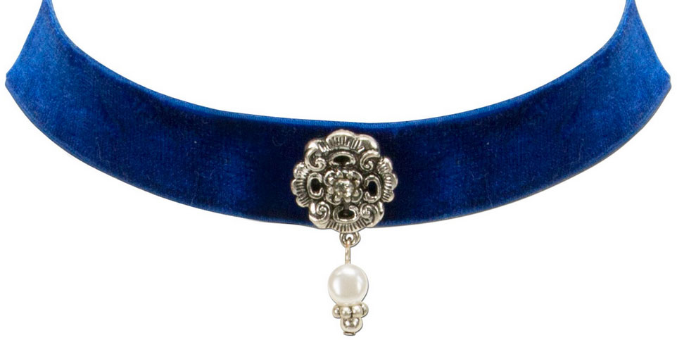 Dark blue on sale velvet choker