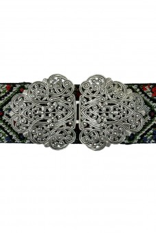 Traditional belt Ina red-blue silver