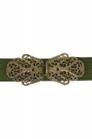 Preview: Traditional belt Malin green gold